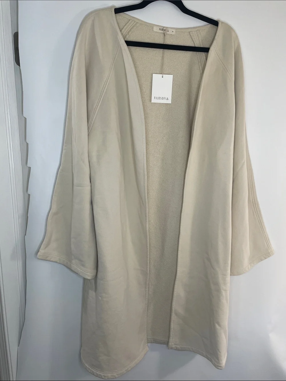 FilosoFia Cream Open-Front Coatigan or DusterJacket